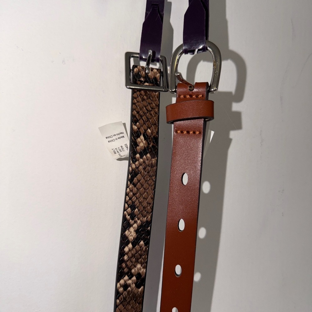 Brown and Snake Print Belts
